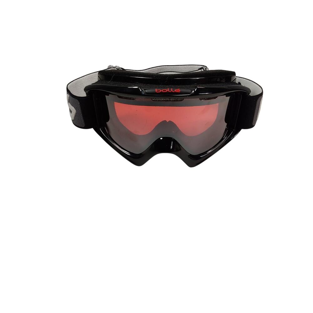 Bolle Ski Snowboard Goggles Red Lens Black Band Adjustable With Bag NO SCRATCHES